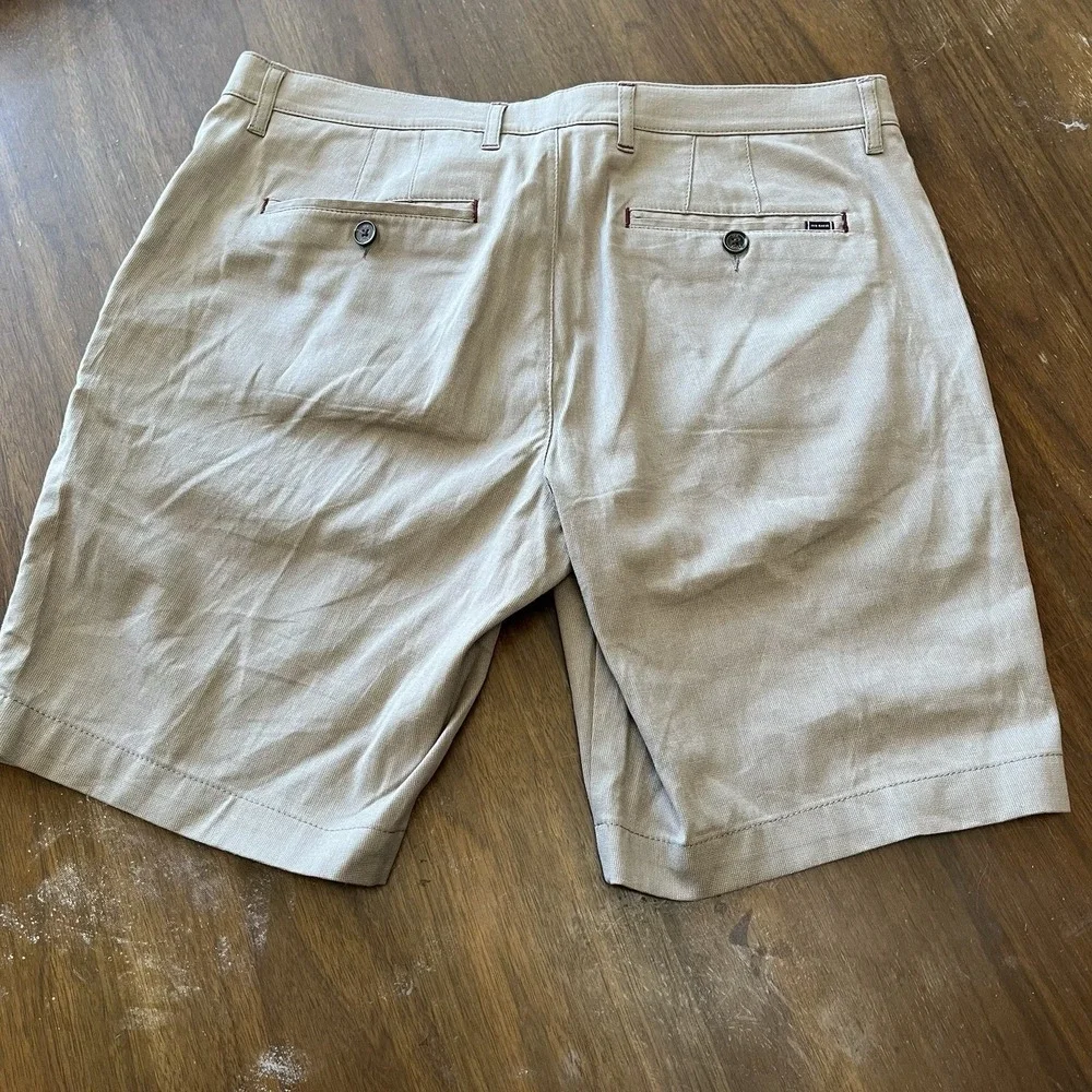 Ted Baker Chino Shorts Mens 36 Beige Cotton Stretch Mid Rise